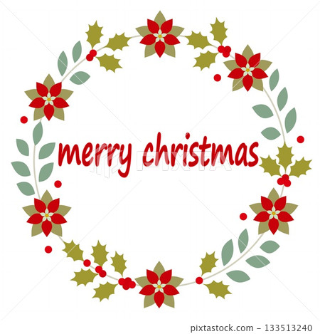 Merry Christmas Merry Christmas Christmas wreath white background Merry Christmas Merry Christmas Christmas wreath white background 133513240