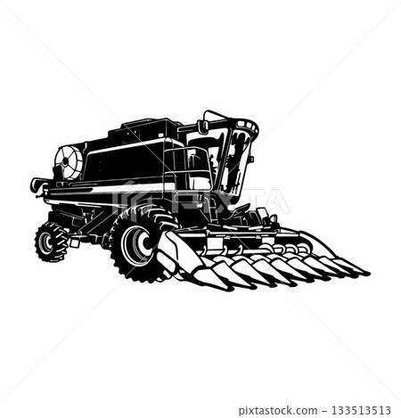 Harvester, Combine - Farm Tractor, farming vehicle - farming vehicle stencil 133513513