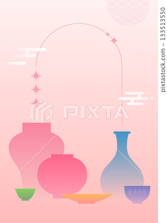 Vector illustration of colorful ceramics. 133513550