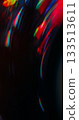 Colorful glow blur. Neon leak. Vivid red blue green crystal reflection luminosity blending on black background prism twinkle empty space. 133513611
