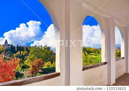 Spectacular views of the Alhambra, a World Heritage Site in Granada 133513622