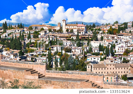 Spectacular views of the Alhambra, a World Heritage Site in Granada 133513624