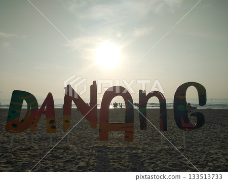 Sunrise at Da Nang Beach in Vietnam Sunrise at Da Nang Beach in Vietnam 133513733