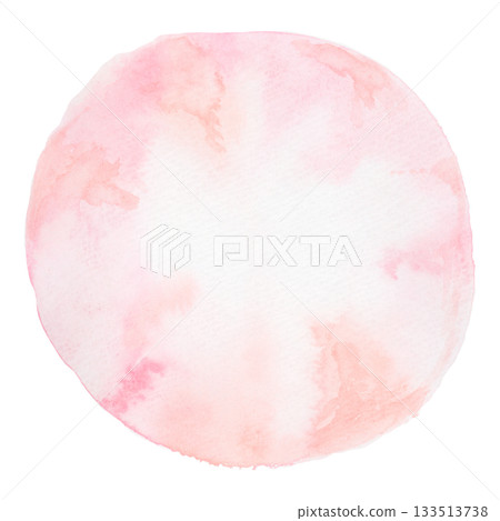 Watercolor round blur material, pale pink 133513738