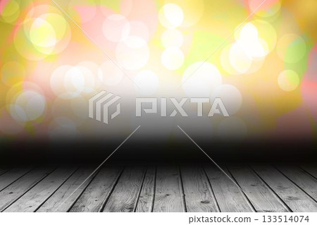 Shimmering light design over boards 133514074