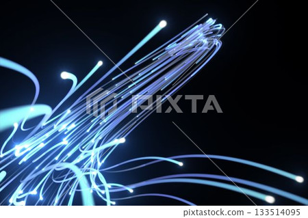 Fiber optics on black background 133514095