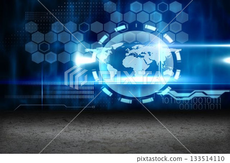 Earth interface on abstract screen Earth interface on abstract screen 133514110