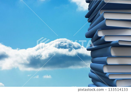 Pile of books against sky Pile of books against sky 133514133