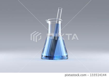 Conical flask with solution Conical flask with solution 133514144