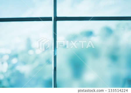 Abstract flat design window grid is showing dreamy blurred outdoor landscape with central bar Abstract flat design window grid is showing dreamy blurred outdoor landscape with central bar 133514224
