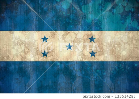 Honduras flag in grunge effect 133514285