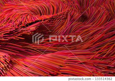 Full frame of red fiber optic 133514362