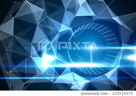 Blue technology design with tunnel 133514375