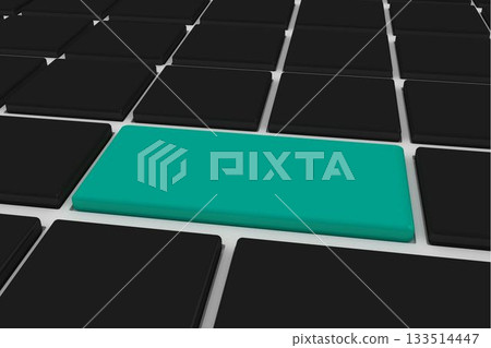 Black keyboard with blue key 133514447