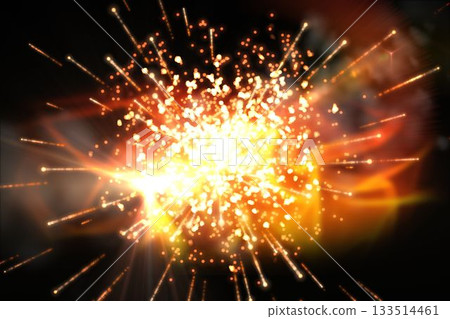 Bright firework design on black Bright firework design on black 133514461