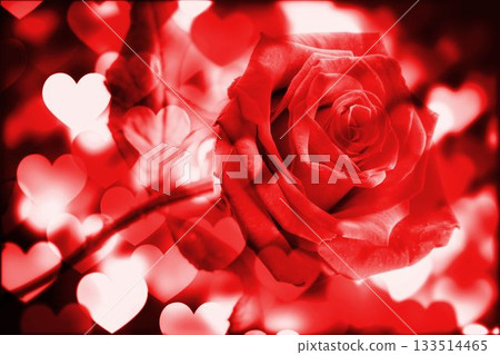 Glowing red Valentines composite 133514465