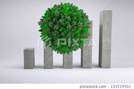 Ball with trees in front of statistic Ball with trees in front of statistic 133514501