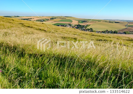 Cap Blanc-Nez, Escalles, Pas-de-Calais, Hauts-de-France, France, July 29th, 2025, Serene and 133514622