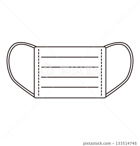 Pleated mask illustration 133514748