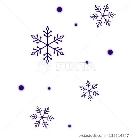 紫色飄雪和雪花插圖 紫色飄雪和雪花插圖 133514847