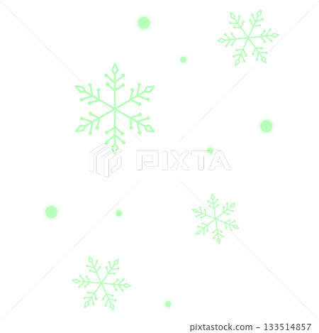 淺綠色飄落的雪花插圖 淺綠色飄落的雪花插圖 133514857