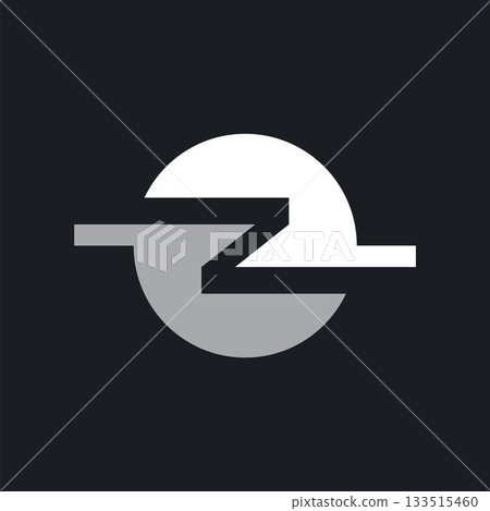 simple circle  letter z logo icon vector concept design 133515460