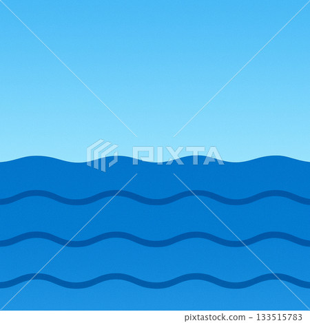 天空和海洋的簡單插圖 天空和海洋的簡單插圖 133515783