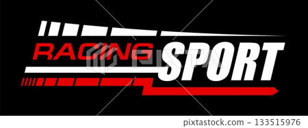 Race car, motocross championship sticker or symbol. Speed drive motorsport tag, rally competition emblem vector sticker. Car racing championship decal patch with racing sport red and white text Race car, motocross championship sticker or symbol. Speed drive motorsport tag, rally competition emblem vector sticker. Car racing championship decal patch with racing sport red and white text 133515976