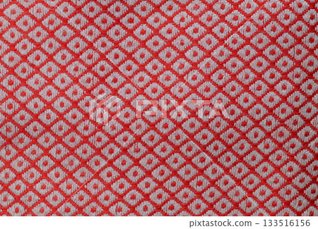 紅白菱形圖案布料紋理 紅白菱形圖案布料紋理 133516156