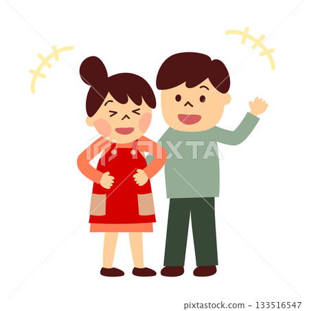 Laughing couple Laughing couple 133516547