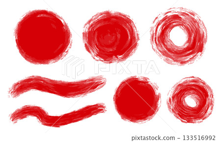 手繪圓形筆刷套裝 手繪圓形筆刷套裝 133516992