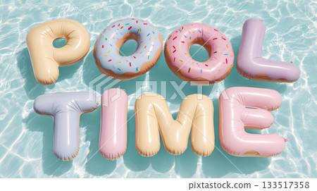 Pool time pastel inflatable letter float donut float pastel pool party sunlight summer fun Pool time pastel inflatable letter float donut float pastel pool party sunlight summer fun 133517358