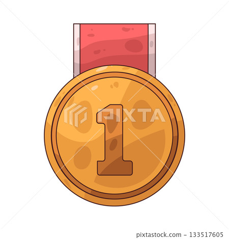 illustration of first place medal 133517605
