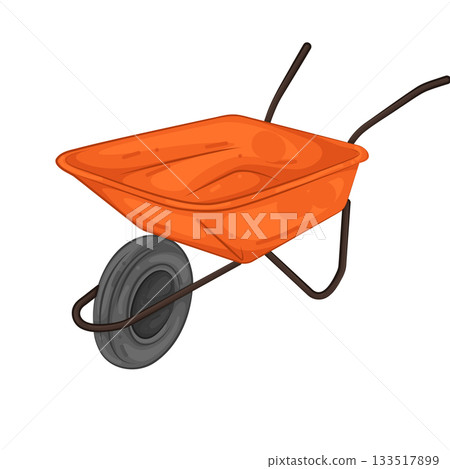Illustration of wheelbarrow Illustration of wheelbarrow 133517899