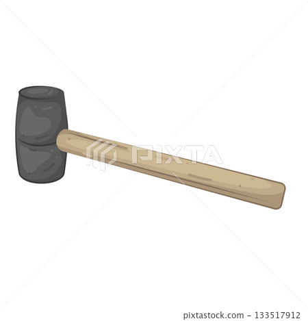 Illustration of rubber hammer 133517912