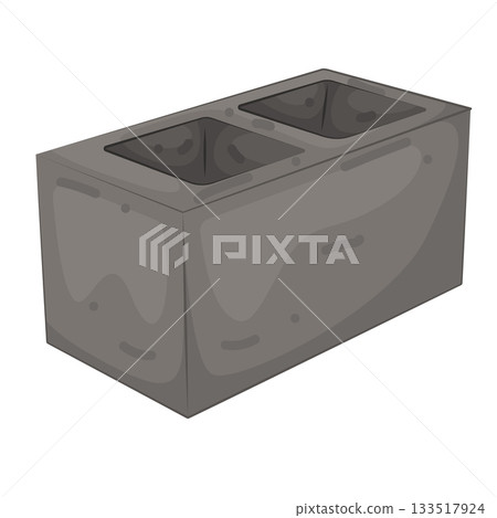 Illustration of concrete block Illustration of concrete block 133517924