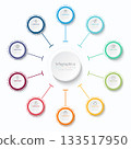 Infographic 10 options design elements for your business data. Vector Illustration. 133517950