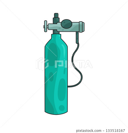 illustration of oxygen tank illustration of oxygen tank 133518167
