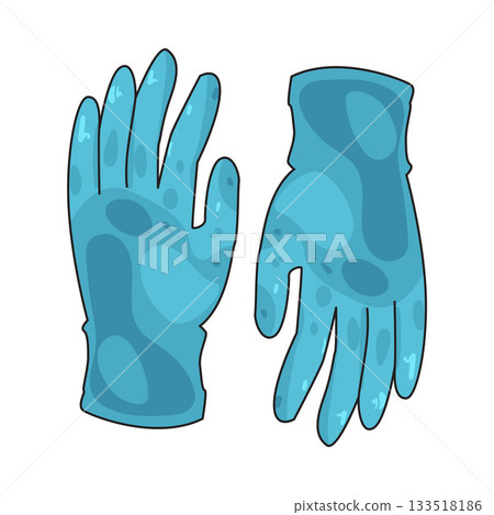illustration of gloves illustration of gloves 133518186