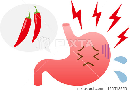 Stomach irritated by spicy food 133518253