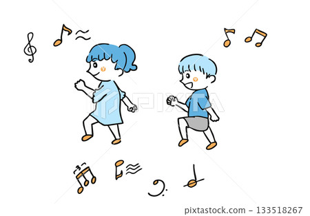 孩子們伴著音樂散步 133518267