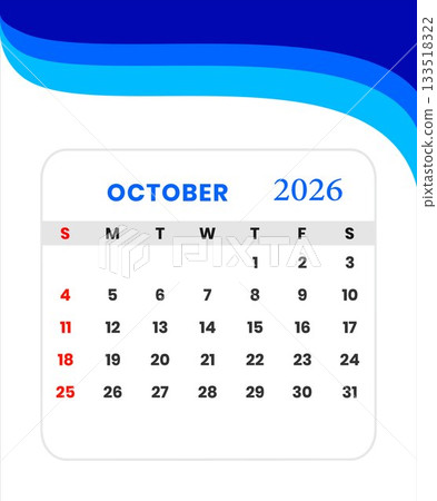 October 2026 Monthly Calendar Display October 2026 Monthly Calendar Display 133518322