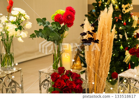 Landscape with Christmas tree 133518617