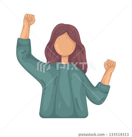 Illustration of protester Illustration of protester 133519313