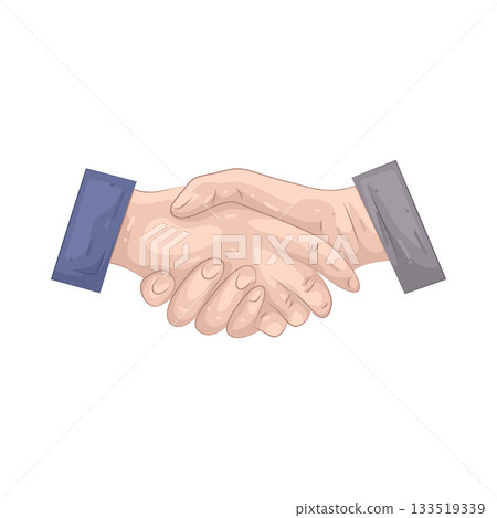 Illustration of handshake Illustration of handshake 133519339