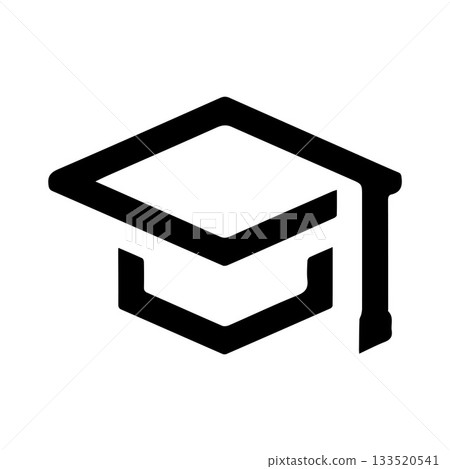 Elegant Academic Logo Combining Graduation Cap And Open Book Shape Elegant Academic Logo Combining Graduation Cap And Open Book Shape 133520541