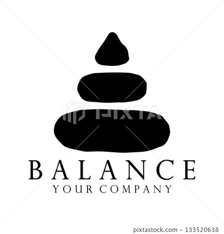 Smooth Oval Zen Stone Stack Expressing Modern Serenity And Clean Visual Harmony 133520638