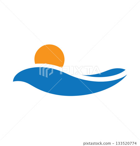 Decorative Wavy Pattern Beneath A Polygonal Sun In Abstract Symmetry Decorative Wavy Pattern Beneath A Polygonal Sun In Abstract Symmetry 133520774