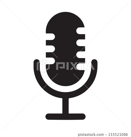 Square Edge Microphone Logo Showing Bold Modern Podcast Branding Square Edge Microphone Logo Showing Bold Modern Podcast Branding 133521086