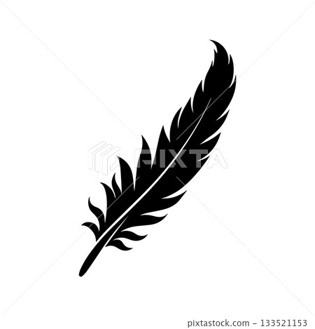 Feather Pen Torch Emblem Representing Knowledge Light and Artistic Literature Spirit 133521153